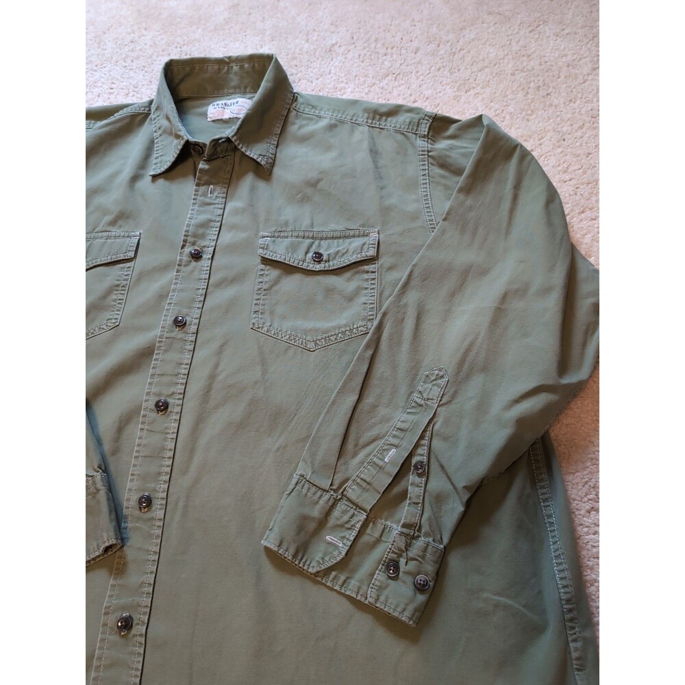 Wrangler Men's Shirt XXL Olive Green